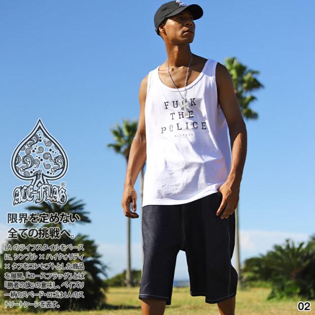 ACE FLAG 上下セット 半袖 ブランド Tシャツ ハーフパンツ メンズ 全4