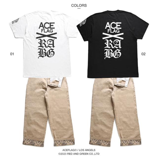 50%OFF】ACE FLAG 上下セット 半袖 Tシャツ チノパン ロングパンツ
