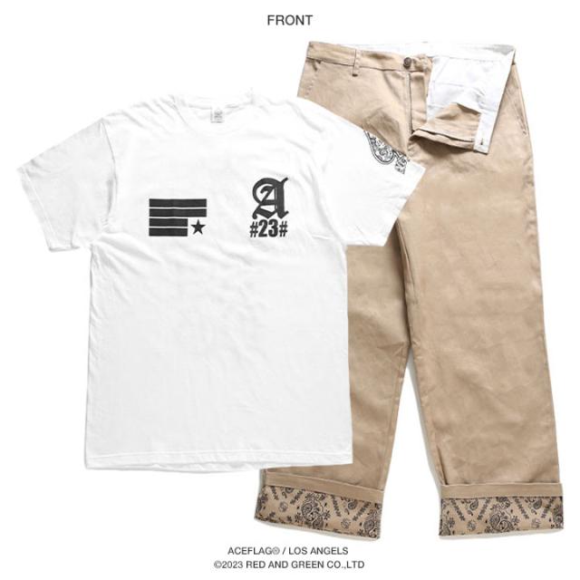 50%OFF】ACE FLAG 上下セット 半袖 Tシャツ チノパン ロングパンツ
