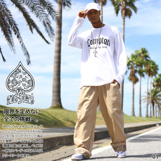 ACE FLAG 上下セット 長袖 ロンT チノパン ロングパンツ セットアップ