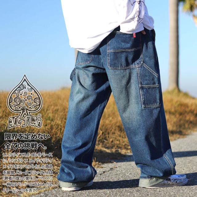 ACE FLAG ペインターパンツ バギーパンツ デニム ジーンズ