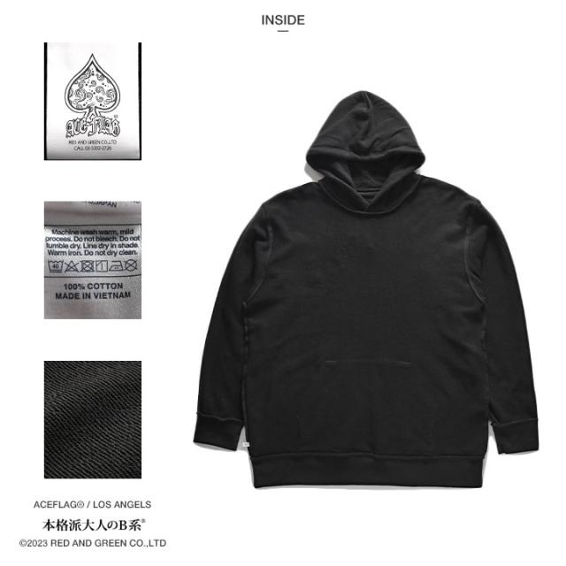 ACE FLAG 上下セット 長袖 スケボー メンズ 黒 大きいサイズ エースフラッグ セットアップ パーカー フーディ スウェット スウェットパンツ Thug Life サグライフ b系 ヒップホップ ストリート系 ハイ 新作 AF-SE-PA-026_12