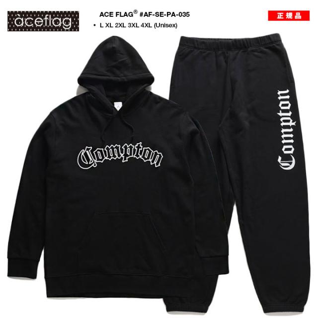 ACE FLAG 上下セット 長袖 ブランド スケボー メンズ 春秋冬用 黒