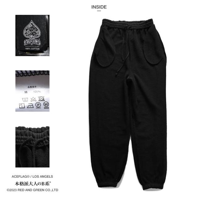 ACE FLAG 上下セット 長袖 ブランド メンズ 春秋冬用 白/黒 大きいサイズ エースフラッグ セットアップ トレーナー スウェット 上下 LA 大麻 マリファナ ヘンプ ロゴ b系 ヒップホップ ストリート系 ハイ 新作 AF-SE-SW-030