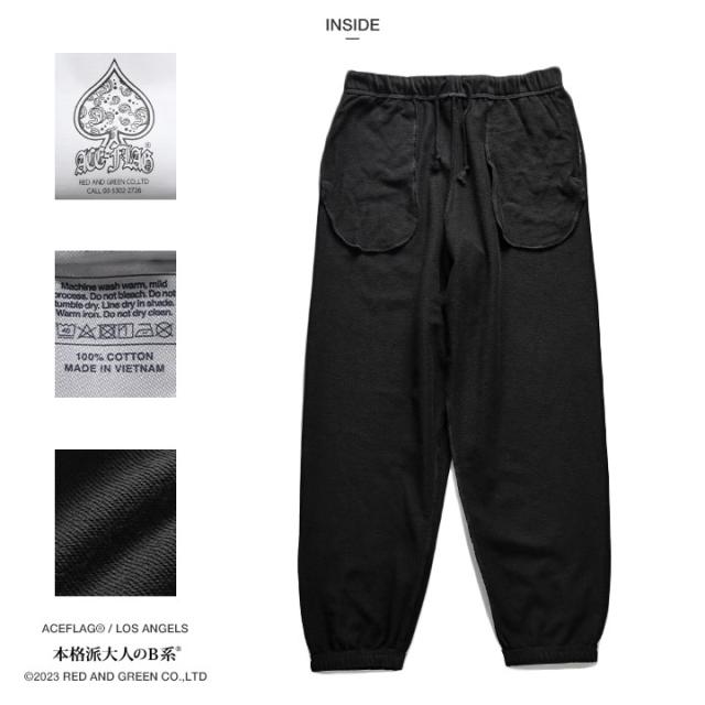 ACE FLAG 上下セット 長袖 ブランド メンズ 春秋冬用 黒 大きい