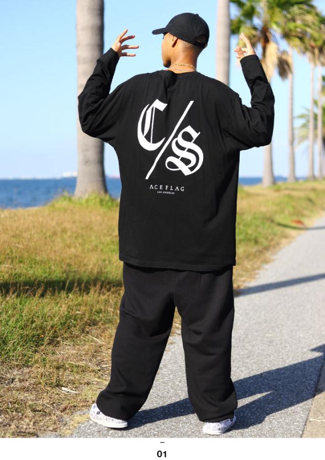 ACE FLAG 上下セット 長袖 ブランド メンズ 春秋冬用 黒 大きい