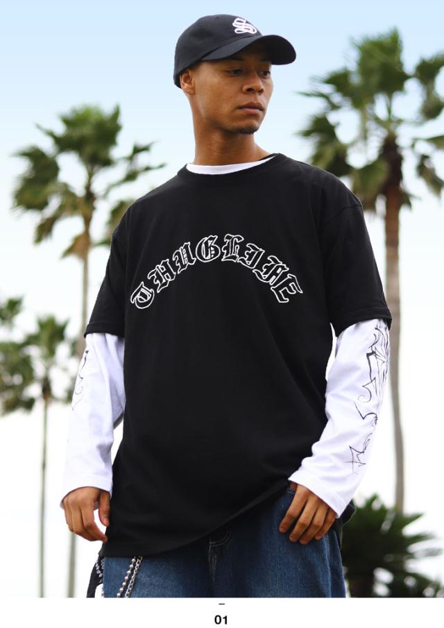 50%OFF】ACE FLAG セットアップ 重ね着 半袖 Tシャツ 長袖 ロンT