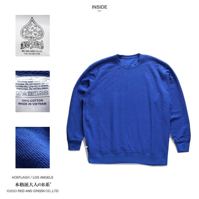 ISSEI 長袖トレーナー ホワイト ブラック Lサイズ YESEYESEE トレーナー スウェット Y.E.S Yacht Sweatshirt