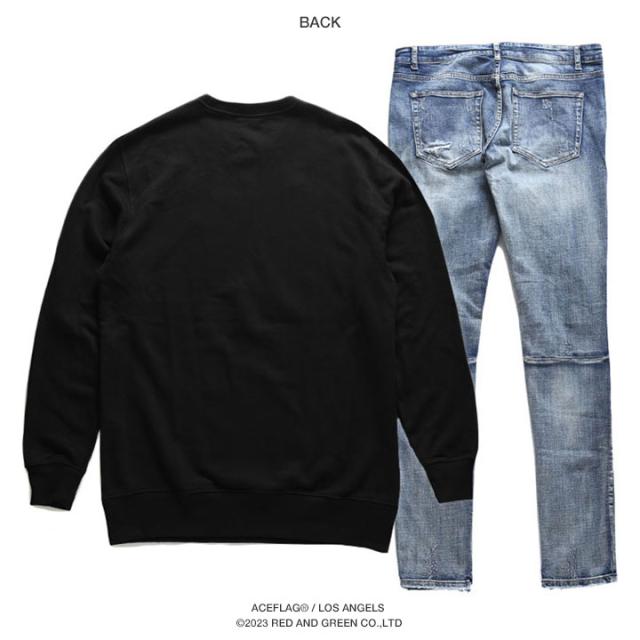 ACE FLAG 上下セット 長袖 メンズ 黒 大きいサイズ エースフラッグ