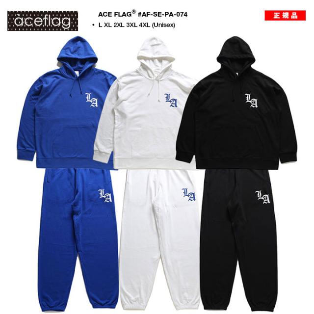 ACE FLAG 上下セット 長袖 ブランド メンズ 青/白/黒 大きいサイズ