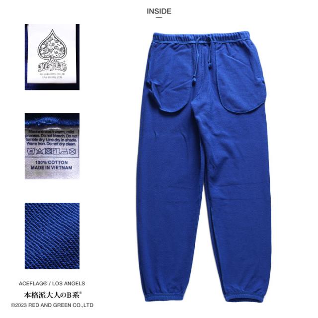 ACE FLAG スウェットパンツ メンズ 春夏秋冬用 青/白/黒 大きいサイズ  
