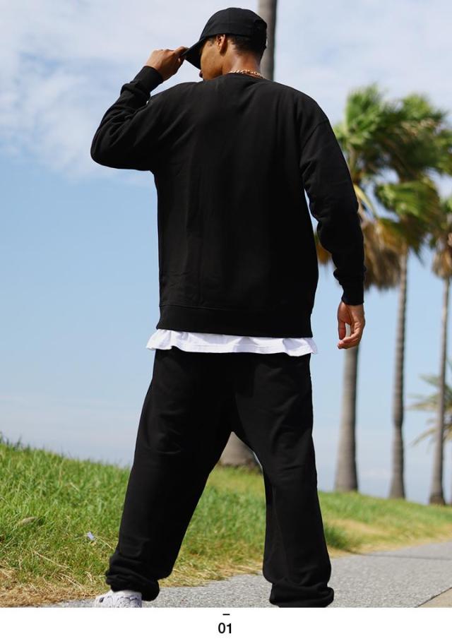 ACE FLAG 上下セット 長袖 ブランド スケボー メンズ 春秋冬用 黒