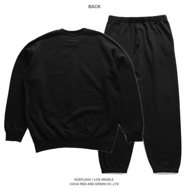 ACE FLAG 上下セット 長袖 ブランド スケボー メンズ 春秋冬用 黒