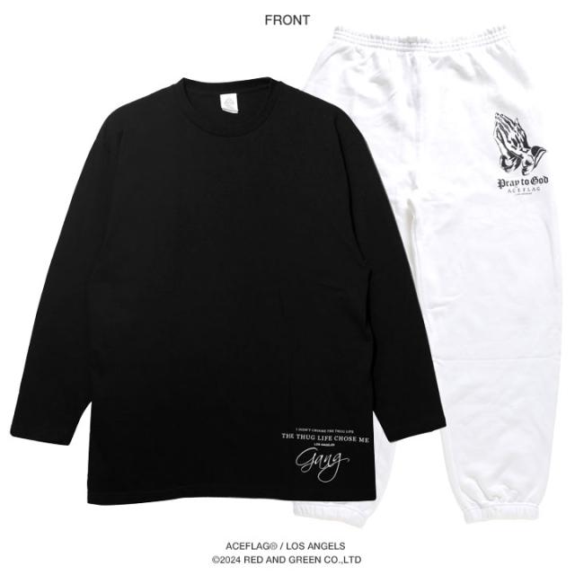 ACE FLAG 上下セット 長袖 ブランド スケボー メンズ 春秋冬用 全2色