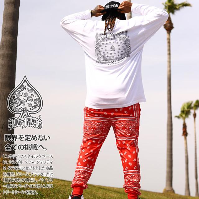 ACE FLAG 上下セット 長袖 ブランド Tシャツ ロンT ロングパンツ