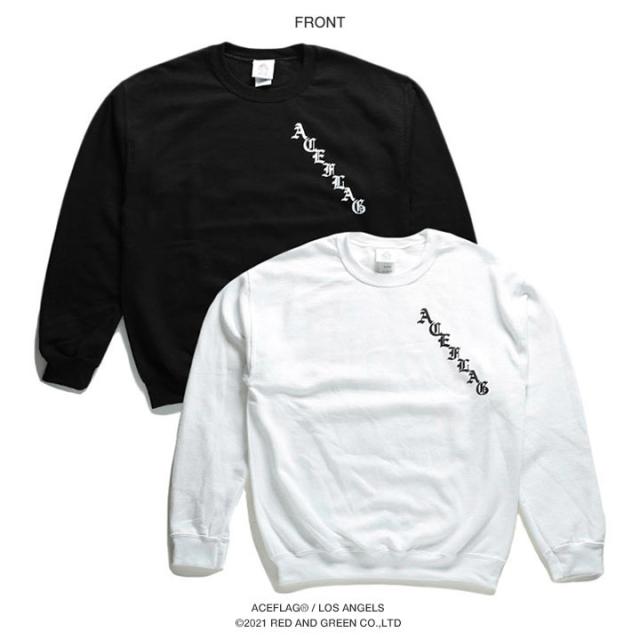 Ace Flag トレーナー 長袖 スウェット 裏起毛 メンズ レディース 春秋冬用 黒 白 大きいサイズ エースフラッグ おしゃれ かっこいい シンの通販はau Pay マーケット 本格派大人のb系 Xl 零 Zero