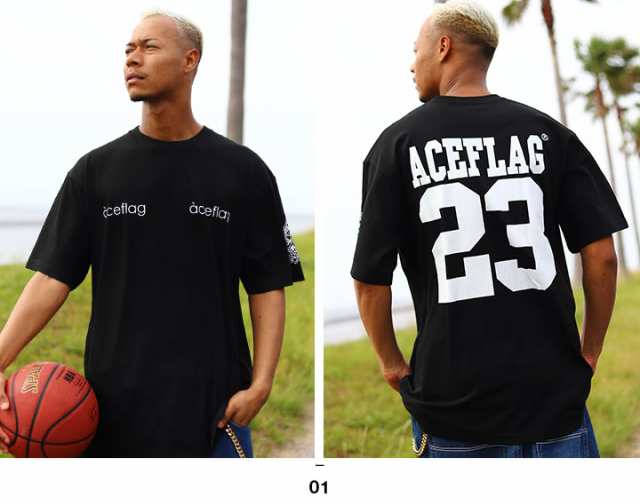 Ace Flag Tシャツ 半袖 メンズ レディース 春夏用 黒 白 大きいサイズ ビッグシルエット エースフラッグ おしゃれ かっこいい 袖ロゴ スの通販はau Pay マーケット 本格派大人のb系 スポーツ ストリート