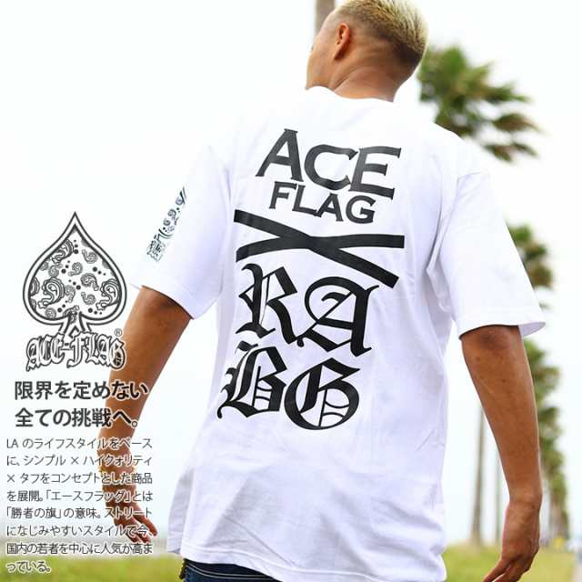 ACEFLAG Tシャツ 半袖 メンズ レディース 春夏用 白 黒 大きいサイズ