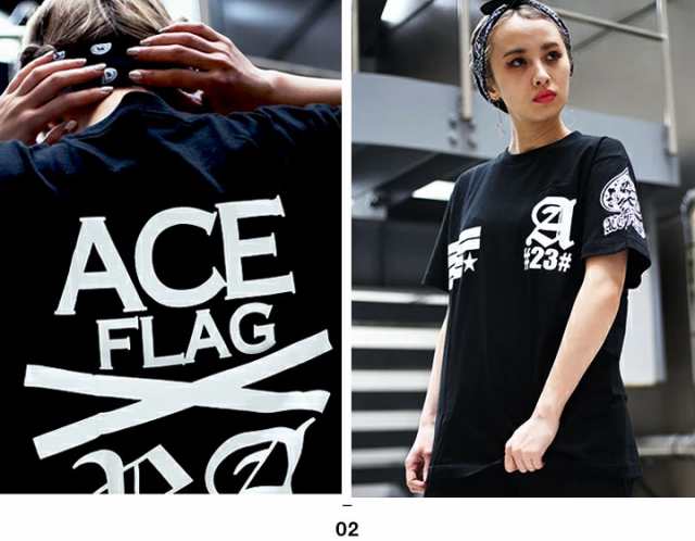 Ace Flag Tシャツ 半袖 メンズ レディース 春夏用 白 黒 大きいサイズ ビッグシルエット エースフラッグ おしゃれ かっこいい 袖ロゴ 国の通販はau Pay マーケット 本格派大人のb系 Xl 零 Zero