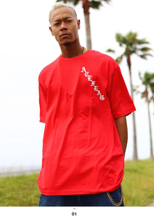38%OFF】ACEFLAG Tシャツ 半袖 メンズ レディース 春夏用 赤