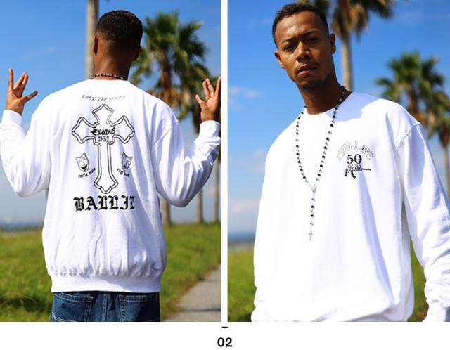 ACEFLAG ストリート系 トレーナー 長袖 裏パイル メンズ レディース 黒