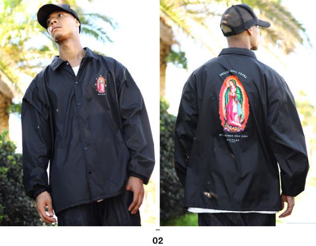 ACEFLAG アウター 長袖 コーチジャケット ブルゾン メンズ 緑/黒