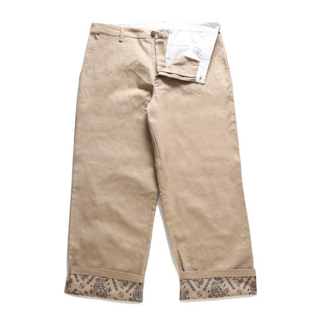 Ace Flag チノパン ペイズリー柄 ロールアップ 極太 バギーパンツ メンズ カーキ 大きいサイズ エースフラッグ チノパンツ ゆったり 太の通販はau Pay マーケット 本格派大人のb系 Xl 零 Zero