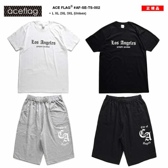 ACEFLAG 上下セット 半袖 ブランド Tシャツ ハーフパンツ 上下 メンズ