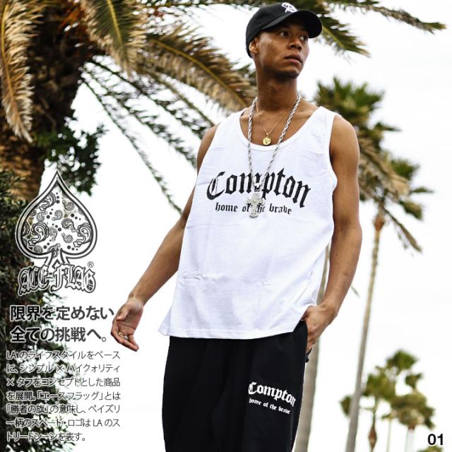 ACEFLAG 上下セット ノースリーブ ブランド ハーフパンツ メンズ 白/黒 大きいサイズ エースフラッグ セットアップ タンクトップ ゆったり ショートパンツ 大麻 マリファナ ヘンプ ロゴ b系 AF-SE-TK-002