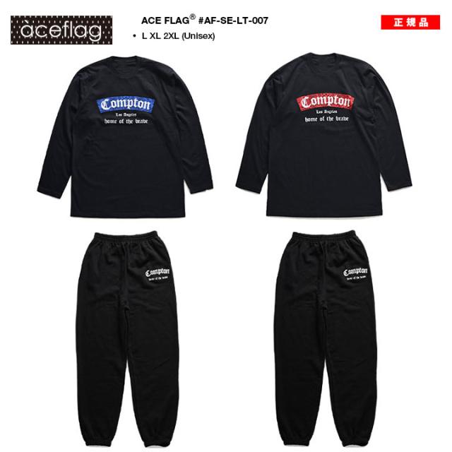 ACEFLAG 上下セット 長袖 ブランド メンズ 春秋冬用 白/黒 大きい