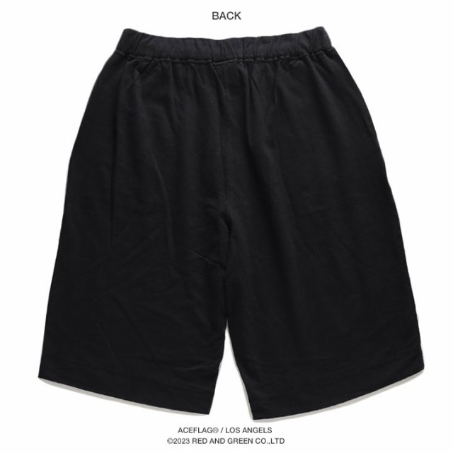 ACEFLAG ハーフパンツ スウェット 裏パイル メンズ 全3色 大きい