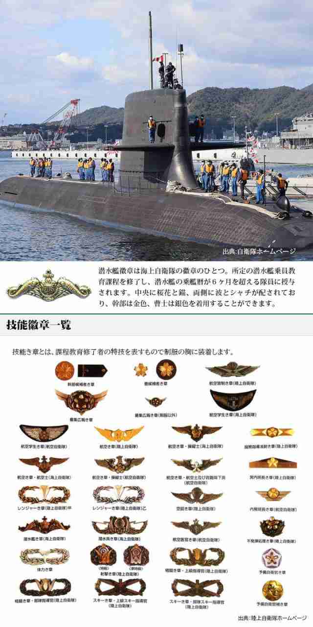 自衛隊 グッズ 海上自衛隊 艦艇 潜水艦 徽章 ドルフィンマーク ピンバッジ スーツ 襟 ブローチ 戦闘服用 胸 技能徽章 金/銀 海自 艦艇徽章  艦艇き章 潜水艦徽章 潜水艦き章 ピンズ 横型 防衛省 海上 PX品 新作 KM5 KM6の通販はau PAY マーケット - 本格派大人のB系