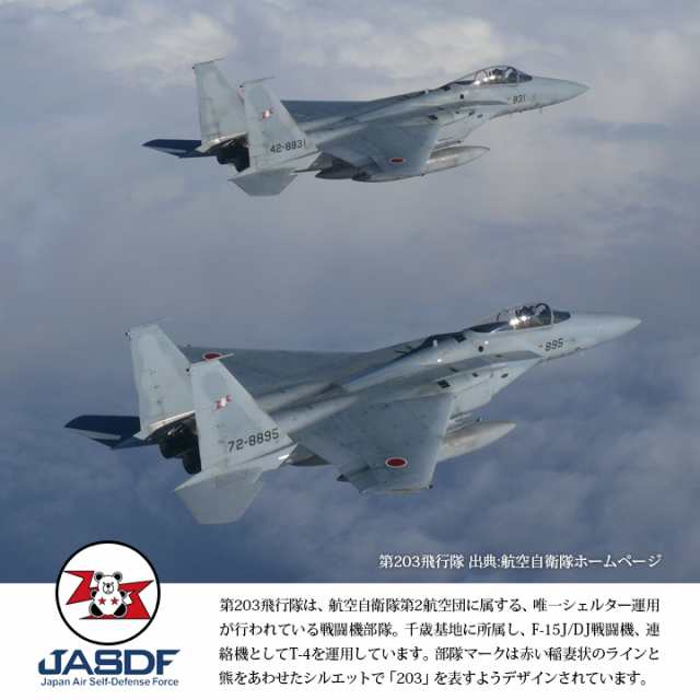 自衛隊 グッズ 第203飛行隊 かわいい ヒグマ F15 空自 ワッペン パッチ