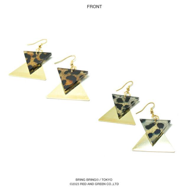 三角形デザインの金色メッキピアス ピアス アクセサリー 三角形 トライアングル ゴールド