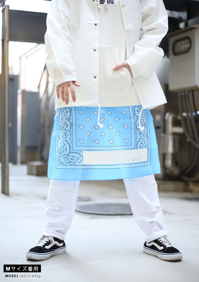 CLUB NO1Z バンダナ 大判 水色 大きいサイズ クラブノイズ 前掛け