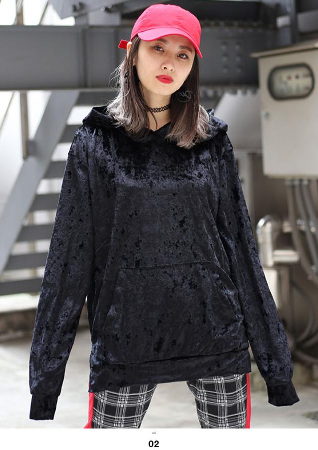 ラスト1点 【89%OFF】EPTM パーカー ブランド スケボー ベロア 長袖