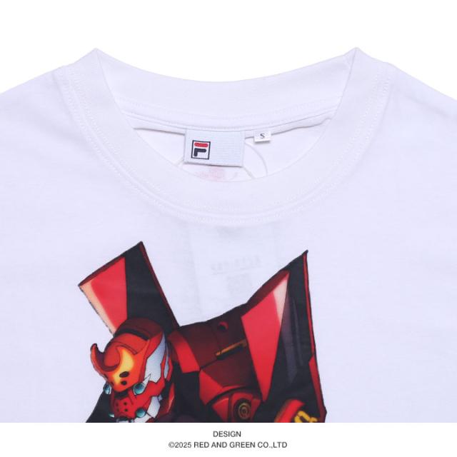 FILA × 新世紀エヴァンゲリオン Tシャツ 半袖 メンズ 春夏用 白 大きい