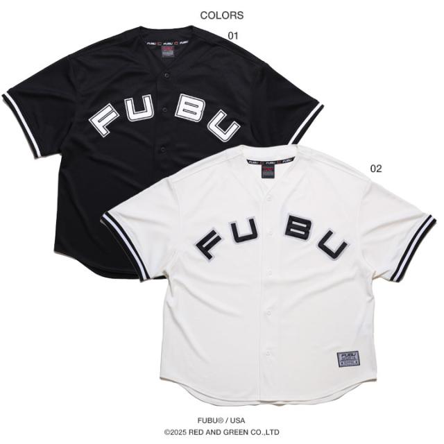 FUBU ベースボールシャツ 半袖 メッシュ ジャージ 野球 ゲーム