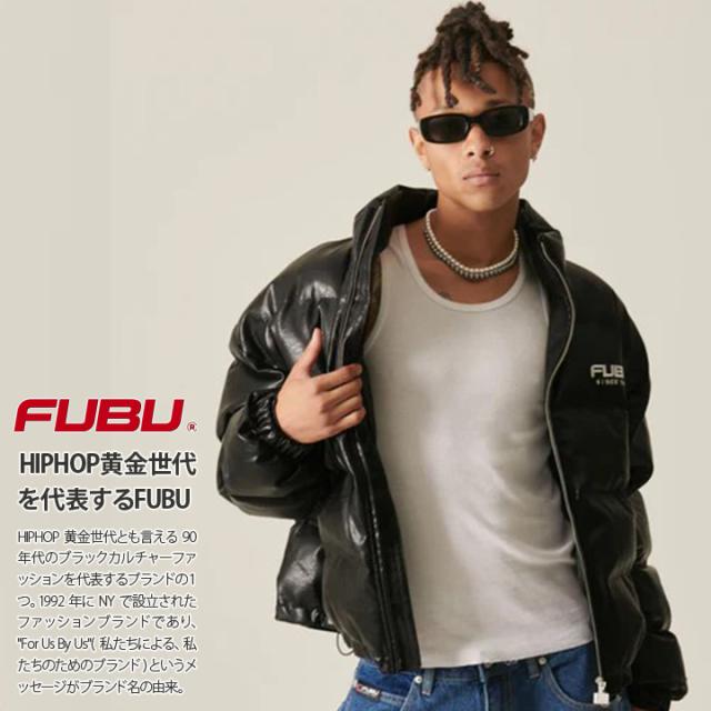 ラスト1点【20%OFF】FUBU アウター 長袖 レザージャケット ブルゾン 人気 メンズ 黒 大きいサイズ フブ 革ジャン 刺繍 ZIPUP 袖ロゴ ビッグシルエット ブランドロゴ 中綿ジャケット 暖かい b系 ヒップホップ ファッション スポーツ ストリート系 ハイ 服 新作 FAM-42302の通販は