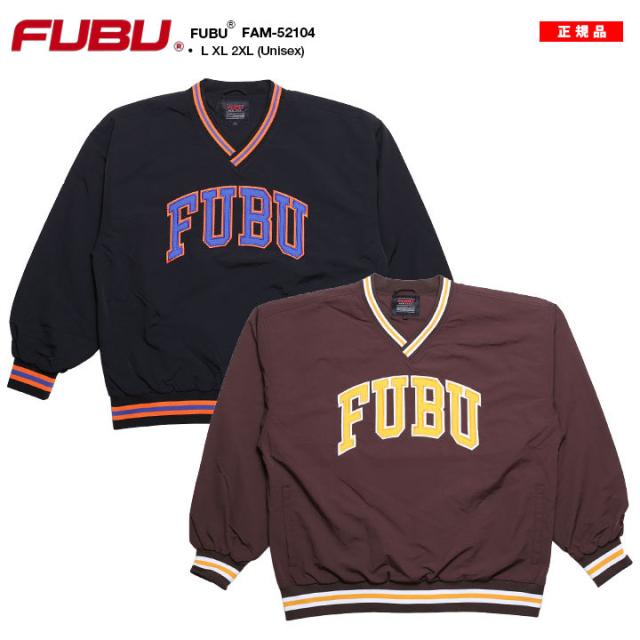 【40%OFF】FUBU アウター 長袖 ウインドブレーカー Vネック ピステ ブルゾン メンズ 春秋冬用 黒 茶色 大きいサイズ フブ ナイロンジャケット 切り替え ワッペン 刺繍 ビッグシルエット b系 ヒップホップ スポーツ ストリート系 ハイ ブランド 服 2025秋冬 新作 FAM-52104_2