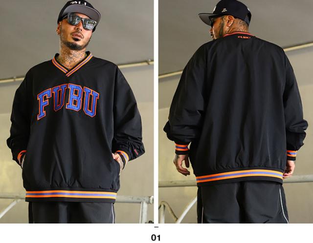 【40%OFF】FUBU アウター 長袖 ウインドブレーカー Vネック ピステ ブルゾン メンズ 春秋冬用 黒 茶色 大きいサイズ フブ ナイロンジャケット 切り替え ワッペン 刺繍 ビッグシルエット b系 ヒップホップ スポーツ ストリート系 ハイ ブランド 服 2025秋冬 新作 FAM-52104_4