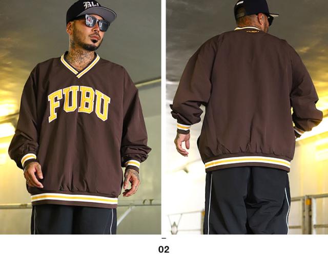 【40%OFF】FUBU アウター 長袖 ウインドブレーカー Vネック ピステ ブルゾン メンズ 春秋冬用 黒 茶色 大きいサイズ フブ ナイロンジャケット 切り替え ワッペン 刺繍 ビッグシルエット b系 ヒップホップ スポーツ ストリート系 ハイ ブランド 服 2025秋冬 新作 FAM-52104_6