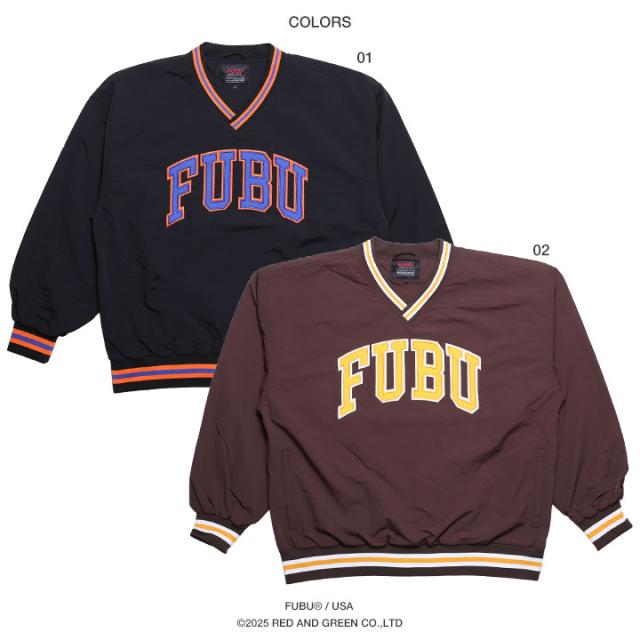【40%OFF】FUBU アウター 長袖 ウインドブレーカー Vネック ピステ ブルゾン メンズ 春秋冬用 黒 茶色 大きいサイズ フブ ナイロンジャケット 切り替え ワッペン 刺繍 ビッグシルエット b系 ヒップホップ スポーツ ストリート系 ハイ ブランド 服 2025秋冬 新作 FAM-52104_8