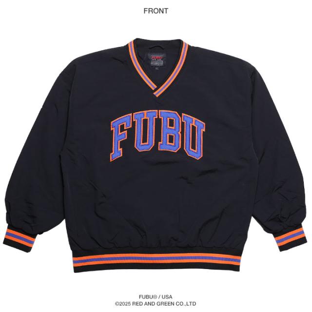 【40%OFF】FUBU アウター 長袖 ウインドブレーカー Vネック ピステ ブルゾン メンズ 春秋冬用 黒 茶色 大きいサイズ フブ ナイロンジャケット 切り替え ワッペン 刺繍 ビッグシルエット b系 ヒップホップ スポーツ ストリート系 ハイ ブランド 服 2025秋冬 新作 FAM-52104_9