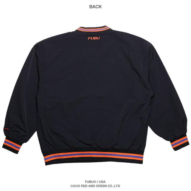 【40%OFF】FUBU アウター 長袖 ウインドブレーカー Vネック ピステ ブルゾン メンズ 春秋冬用 黒 茶色 大きいサイズ フブ ナイロンジャケット 切り替え ワッペン 刺繍 ビッグシルエット b系 ヒップホップ スポーツ ストリート系 ハイ ブランド 服 2025秋冬 新作 FAM-52104_10