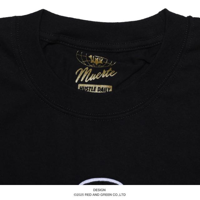 【10%OFF】HASTA MUERTE Tシャツ 半袖 メンズ 黒 大きいサイズ ハスタ ムエルテ シンプル ブランドロゴ ワッペン 刺繍 目出し帽 天使 分厚い ビッグシルエット アメカジ チカーノ ギャング スケボー b系 ヒップホップ ファッション ストリート系 2025春夏 新作 HMT004_12