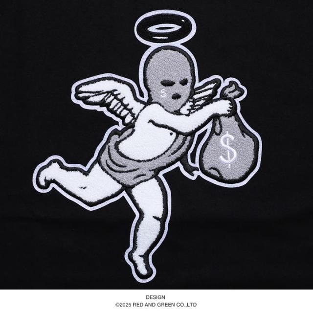 【10%OFF】HASTA MUERTE Tシャツ 半袖 メンズ 黒 大きいサイズ ハスタ ムエルテ シンプル ブランドロゴ ワッペン 刺繍 目出し帽 天使 分厚い ビッグシルエット アメカジ チカーノ ギャング スケボー b系 ヒップホップ ファッション ストリート系 2025春夏 新作 HMT004_13