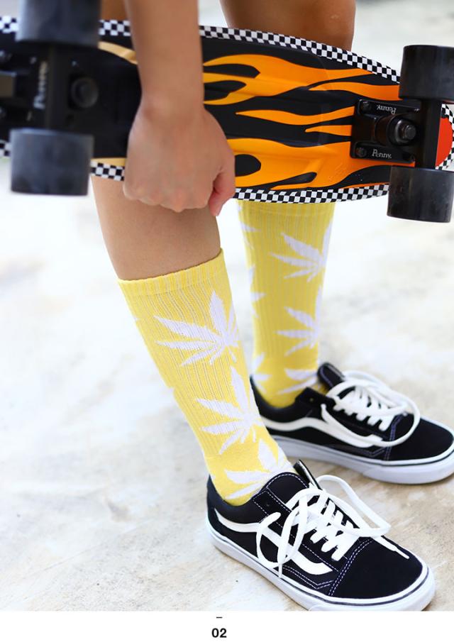 ハフ Huf クルーソックス 靴下 くつした くつ下 ミドル丈 メンズ レディース 男女兼用 紫 黄色 黒 白 B系 スケート ストリート系 ファッの通販はau Pay マーケット 本格派大人のb系 スポーツ ストリート