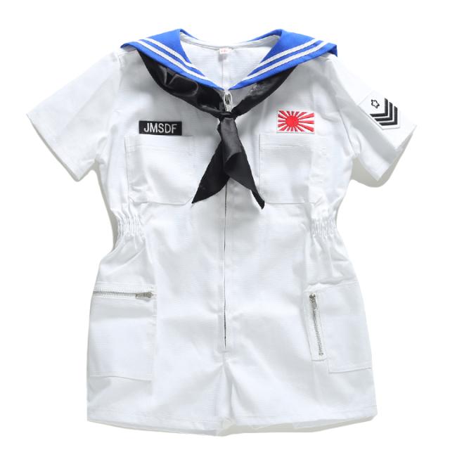 防衛省自衛隊グッズ 海上自衛隊 海自 子供用 オーバーオール つなぎ カバーオール ミリタリースーツ セーラー服 キッズ 男の子 女の子 白の通販はau Pay マーケット 本格派大人のb系 スポーツ ストリート