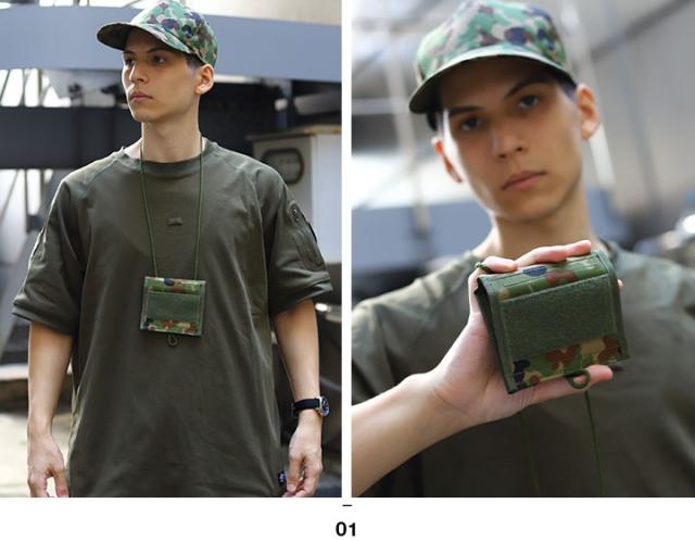 エフスタイル ネックウォレット ベルクロワッペン付 裏地防水加工パスケース | [エフスタイル] ネックウォレット ベルクロワッペン付 裏地